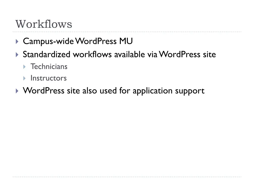 workflows