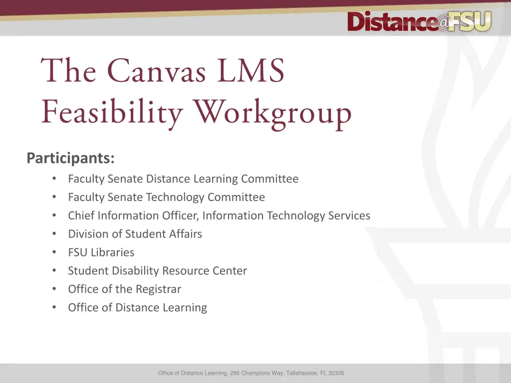 participants faculty senate distance learning