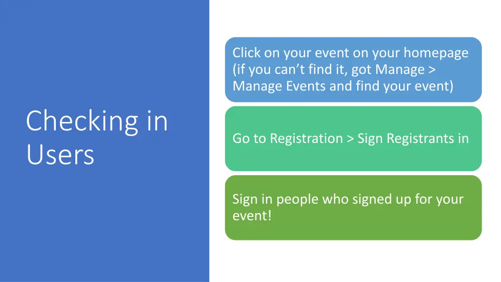 click on your event on your homepage