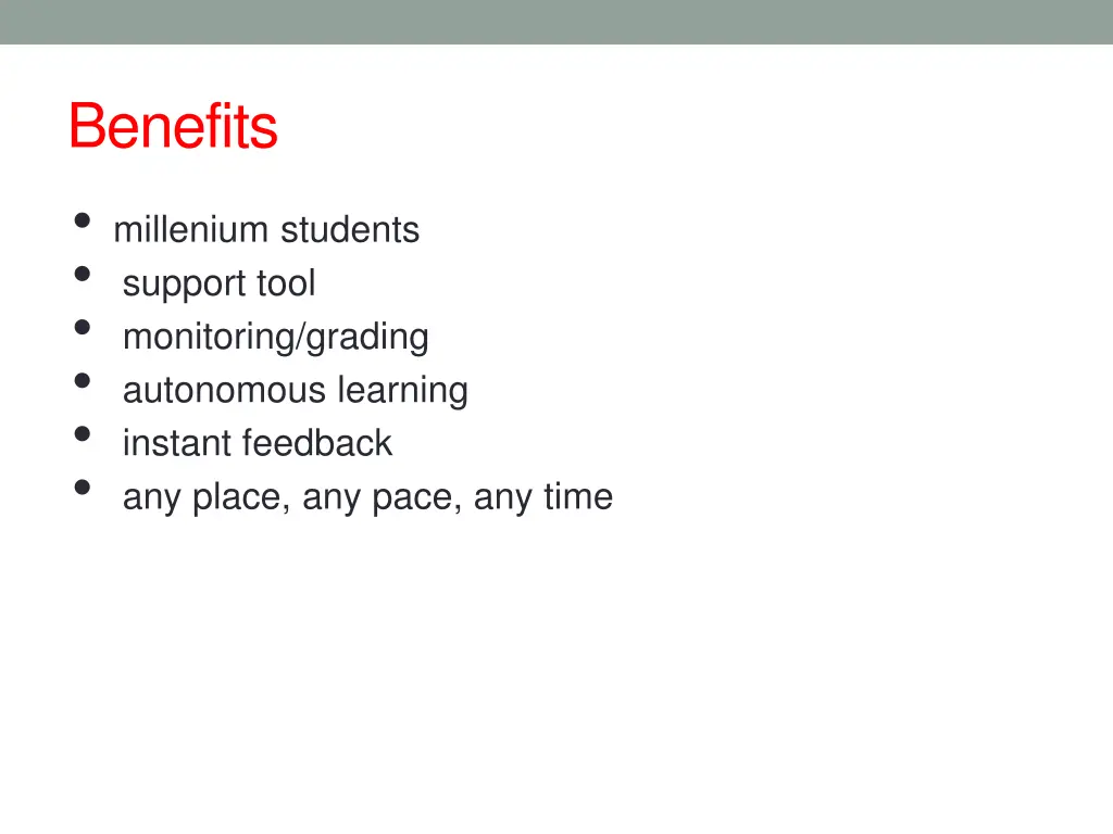 benefits millenium students support tool