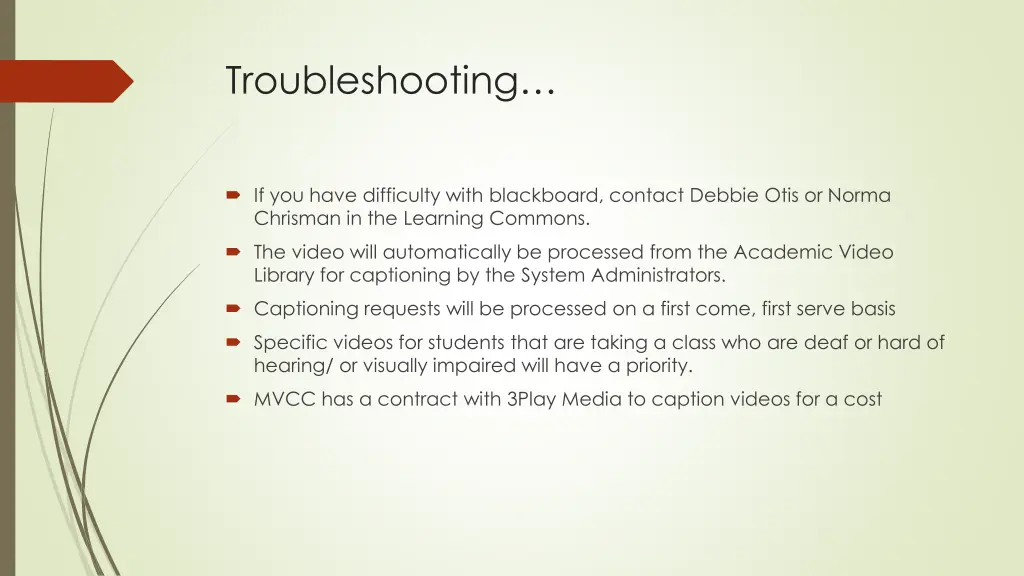 troubleshooting