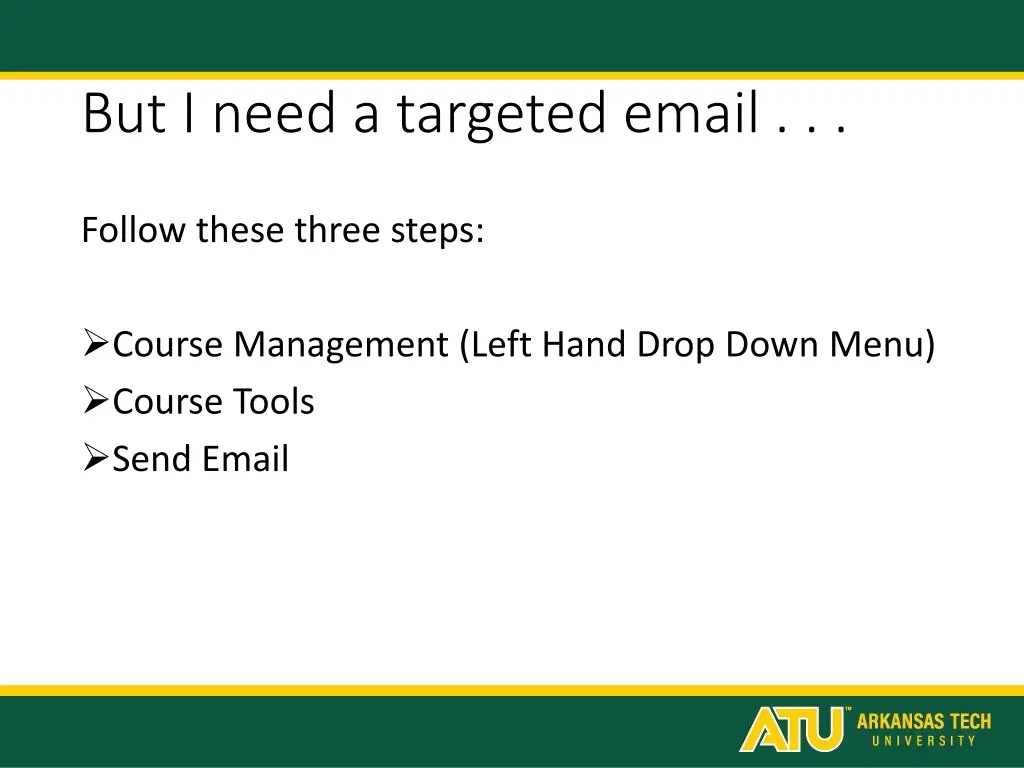but i need a targeted email
