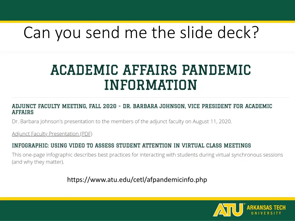 can you send me the slide deck