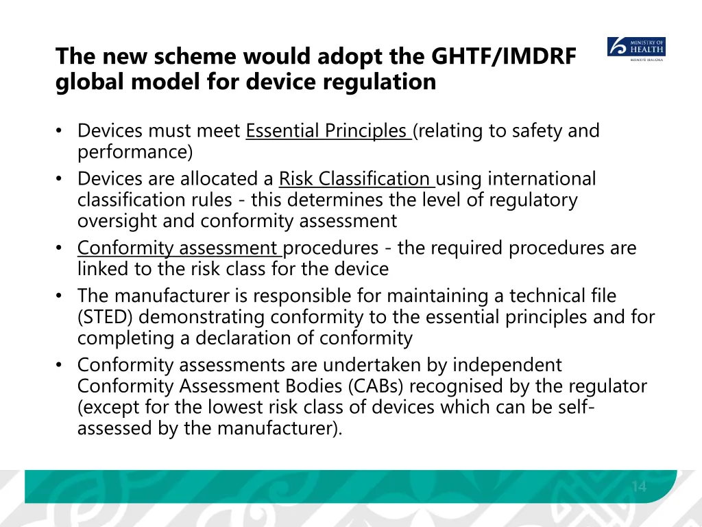 the new scheme would adopt the ghtf imdrf global