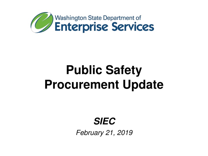 public safety procurement update