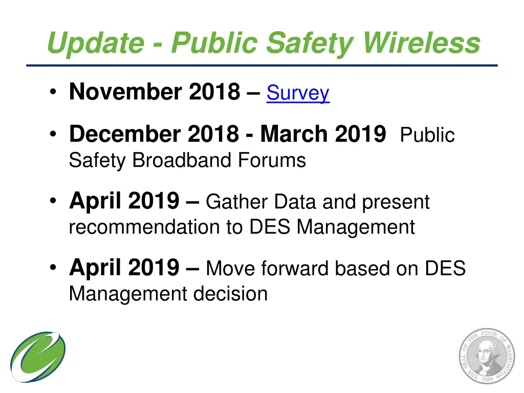 update public safety wireless