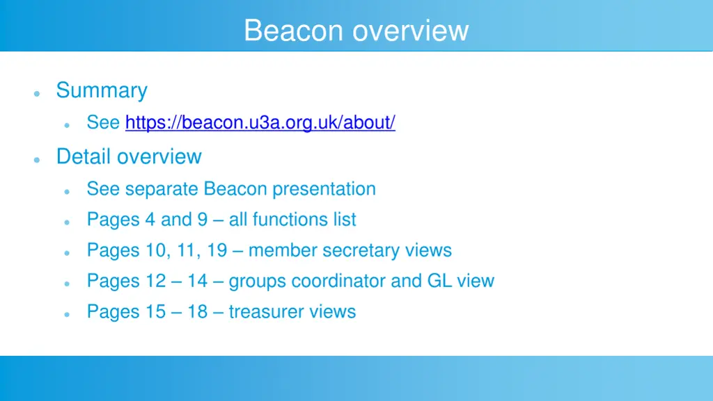 beacon overview