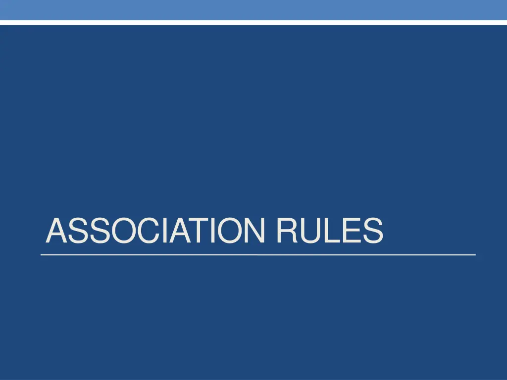 association rules