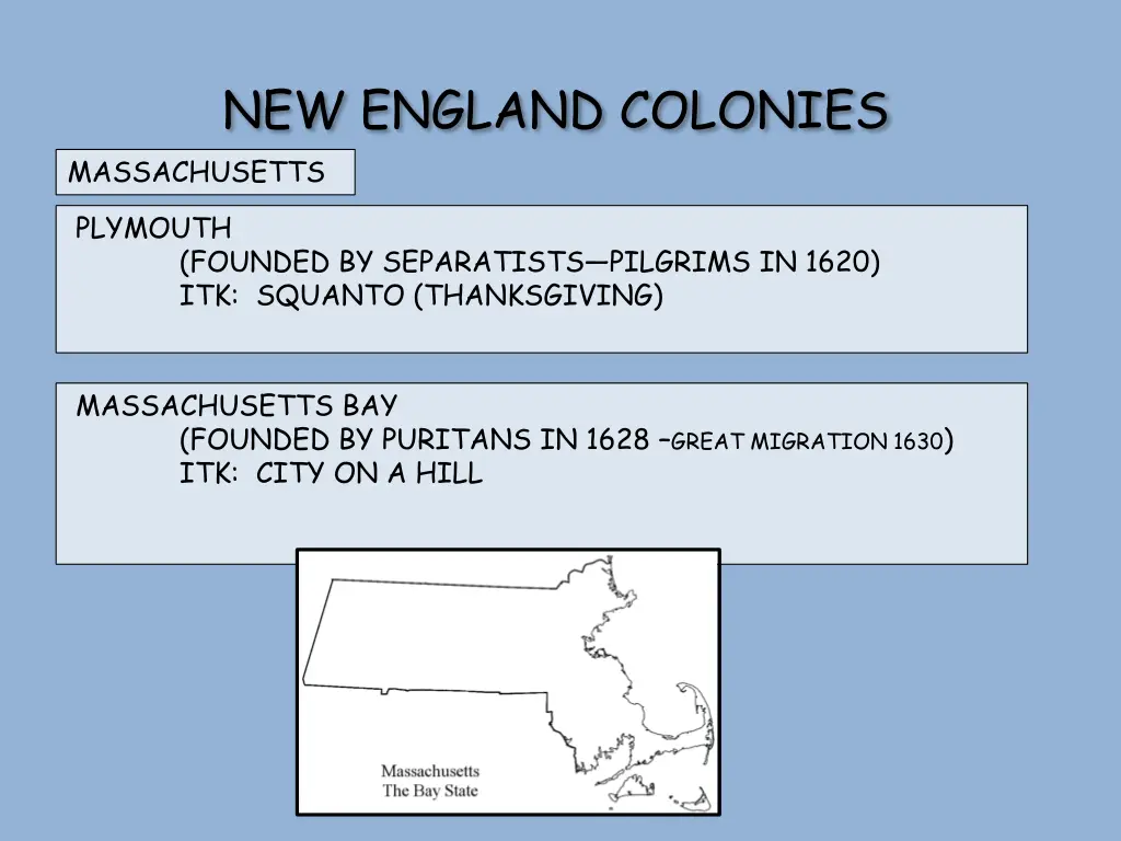 new england colonies massachusetts