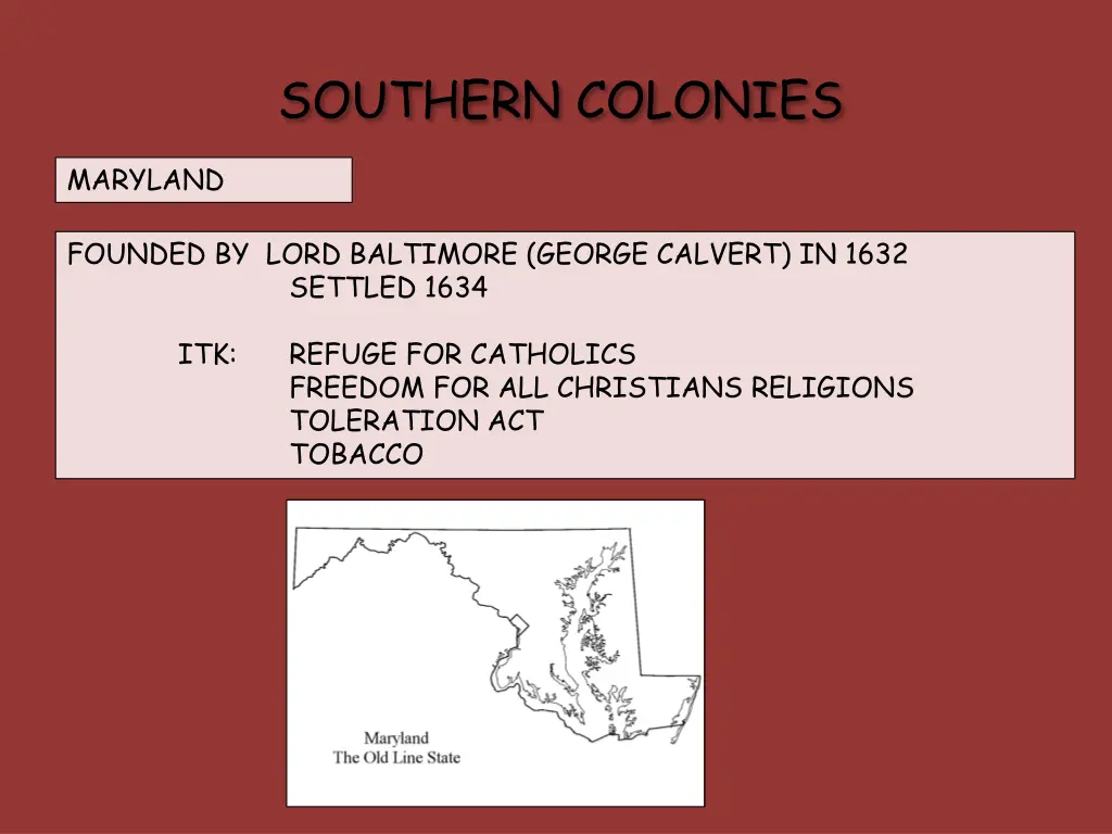 southern colonies 2