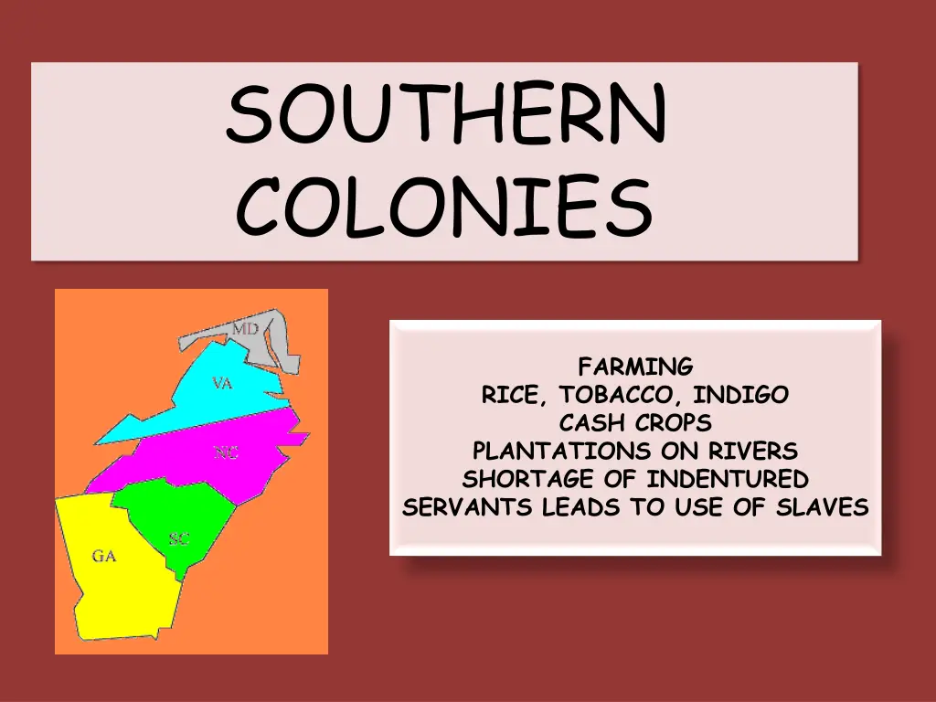 southern colonies