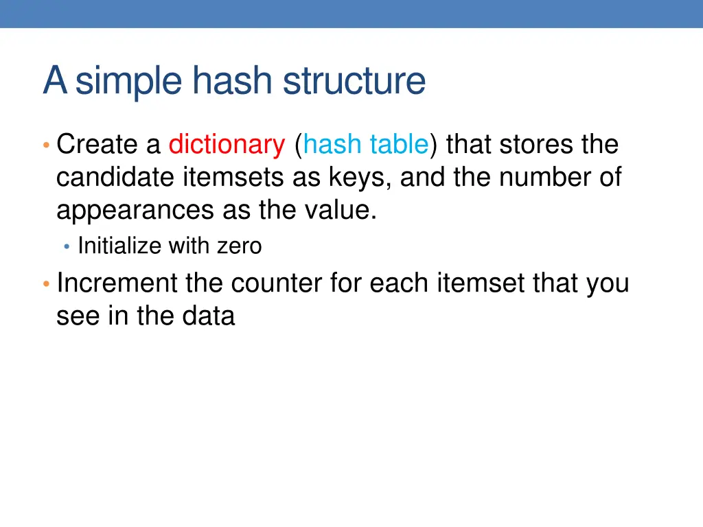 a simple hash structure