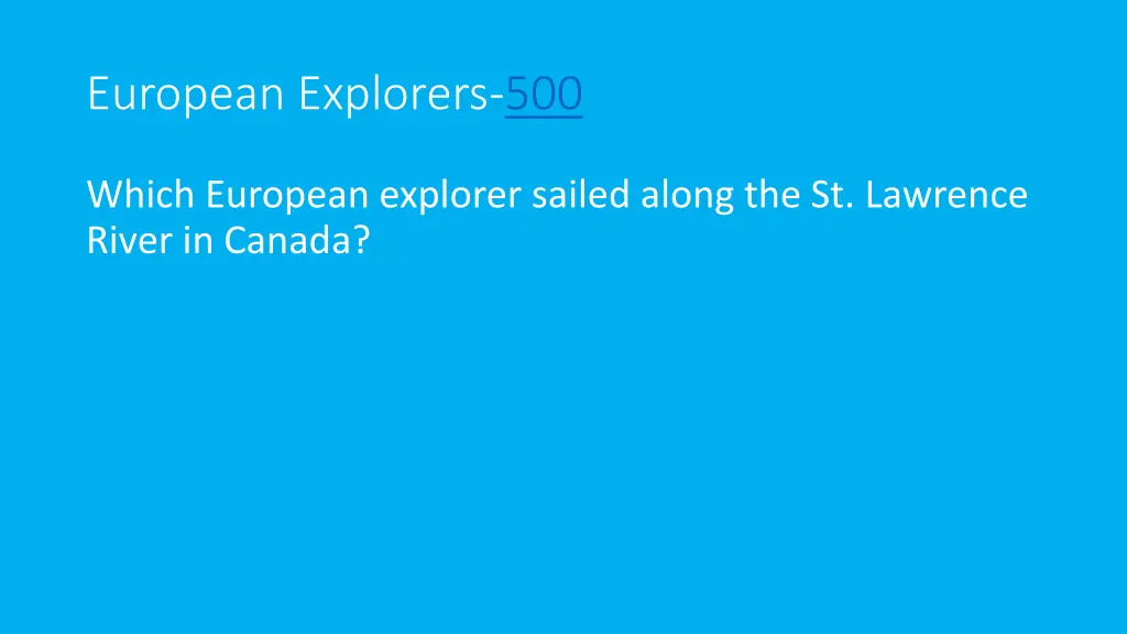 european explorers 500