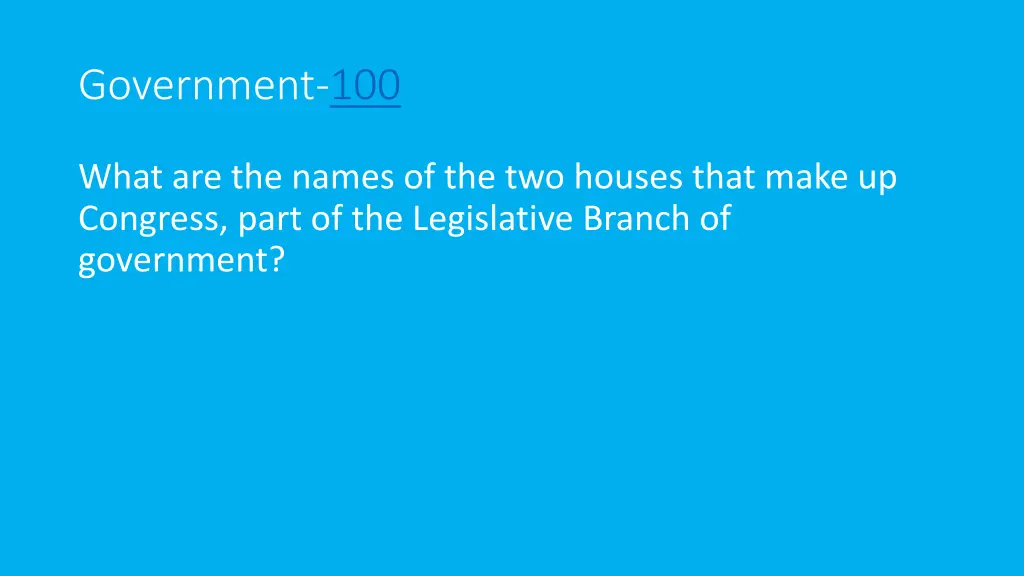 government 100