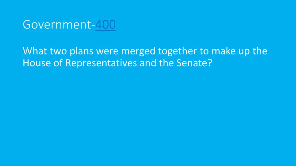 government 400