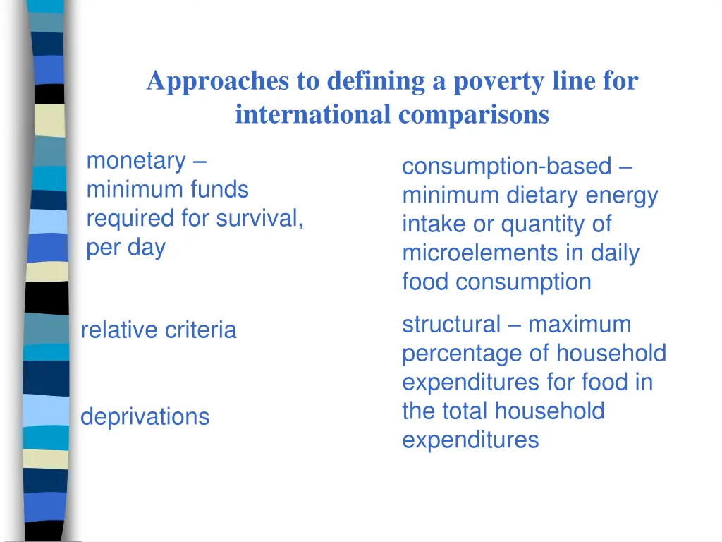 approaches to defining a poverty line