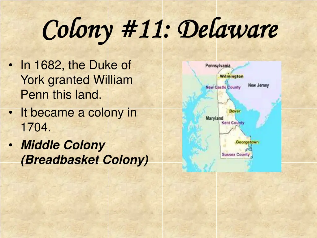 colony 11 delaware colony 11 delaware