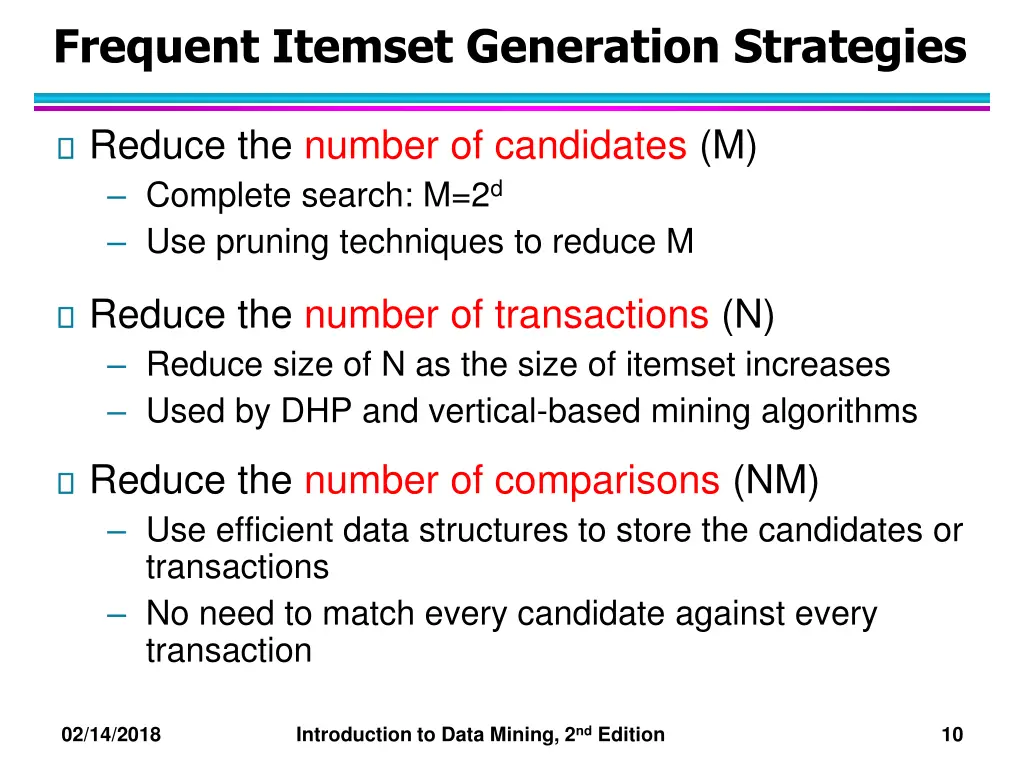 frequent itemset generation strategies