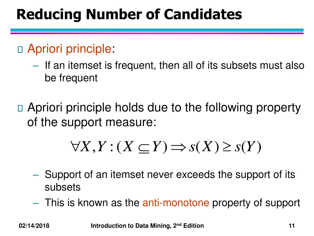 reducing number of candidates