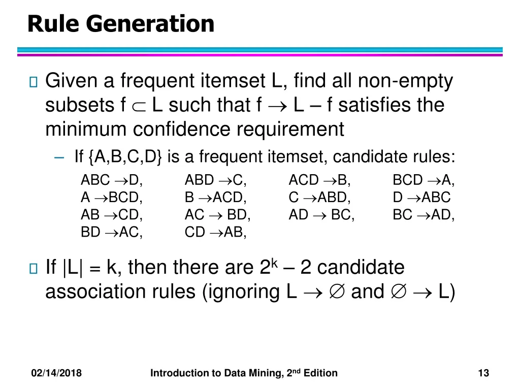 rule generation