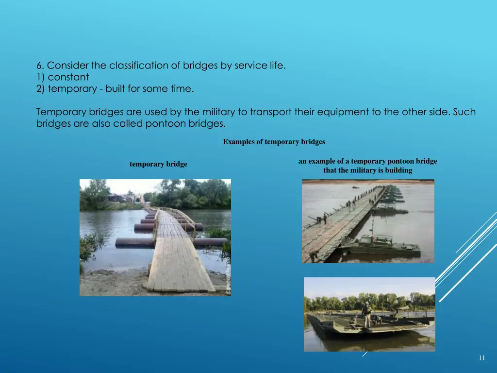 6 consider the classification of bridges