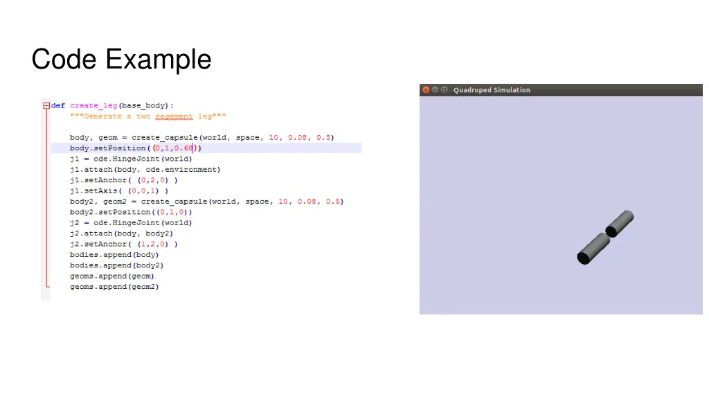 code example