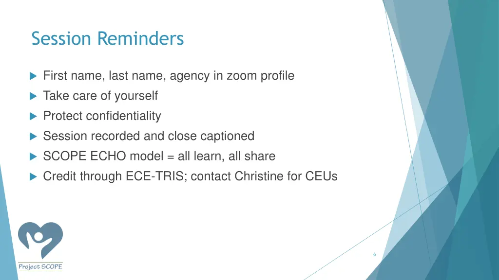 session reminders