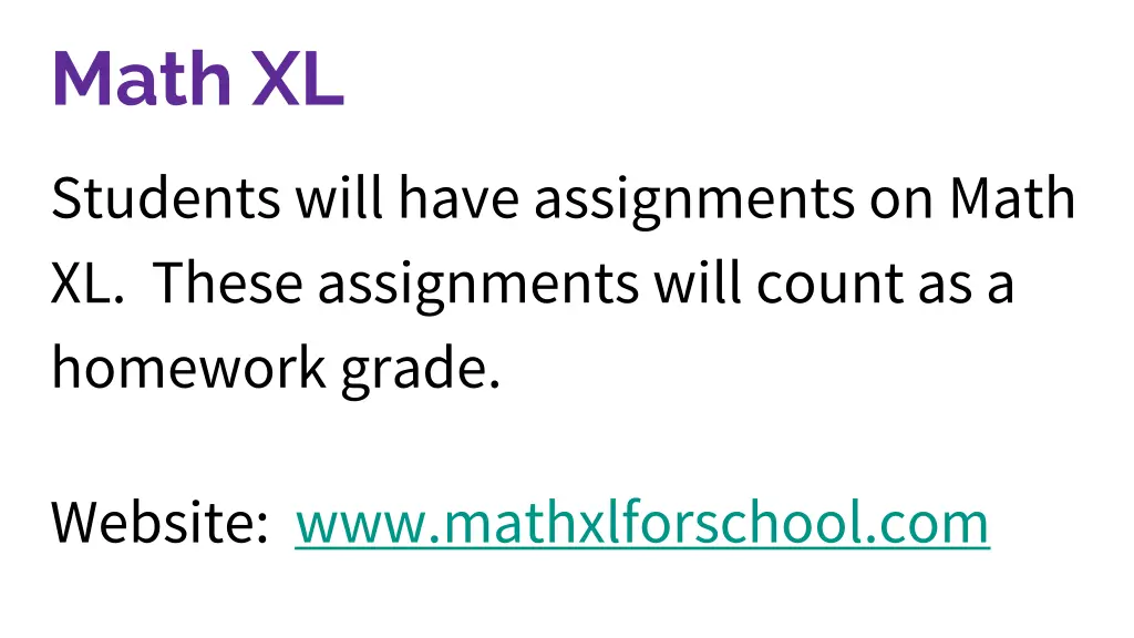 math xl