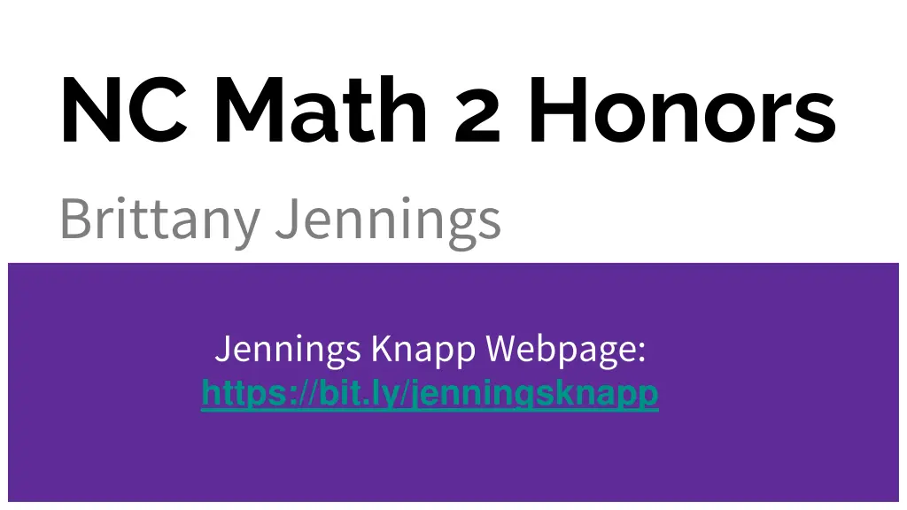 nc math 2 honors brittany jennings 1