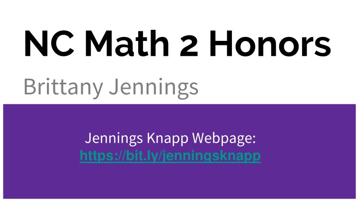 nc math 2 honors brittany jennings