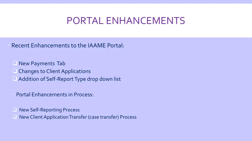 portal enhancements