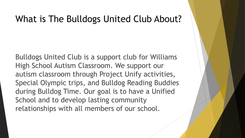 what is the bulldogs united club about