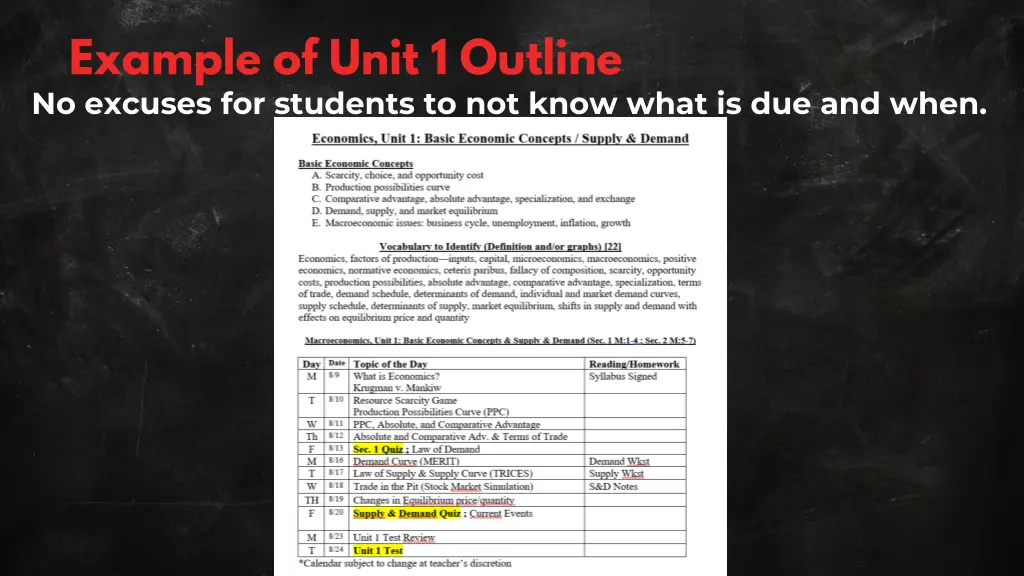 example of unit 1 outline