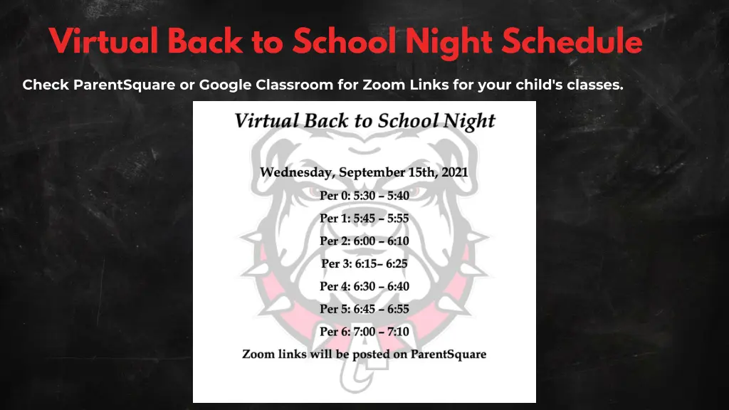 virtual back to school night schedule