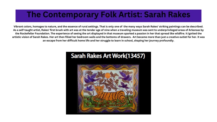 the contemporary folk artist sarah rakes