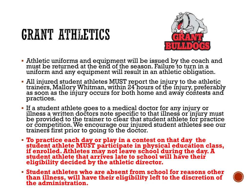 grant athletics