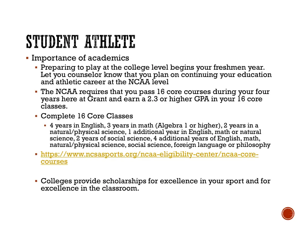 student athlete importance of academics preparing