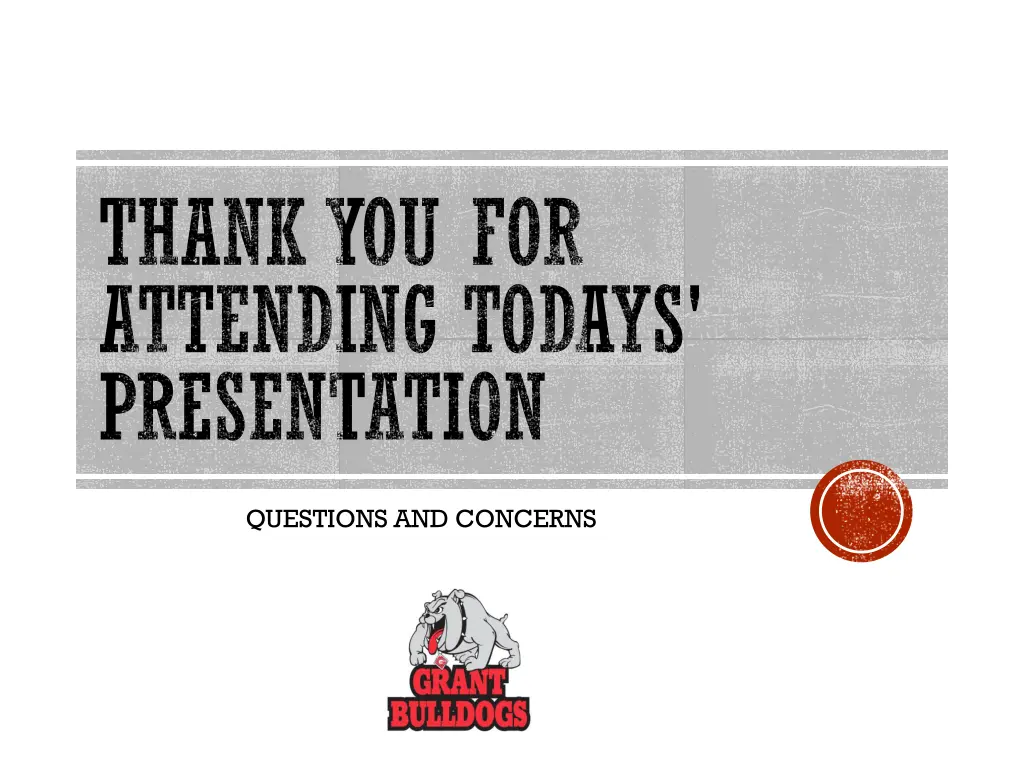 thank you for attending todays presentation