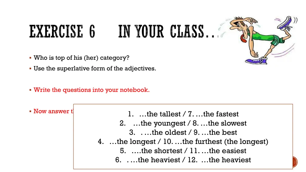 exercise 6 in your class