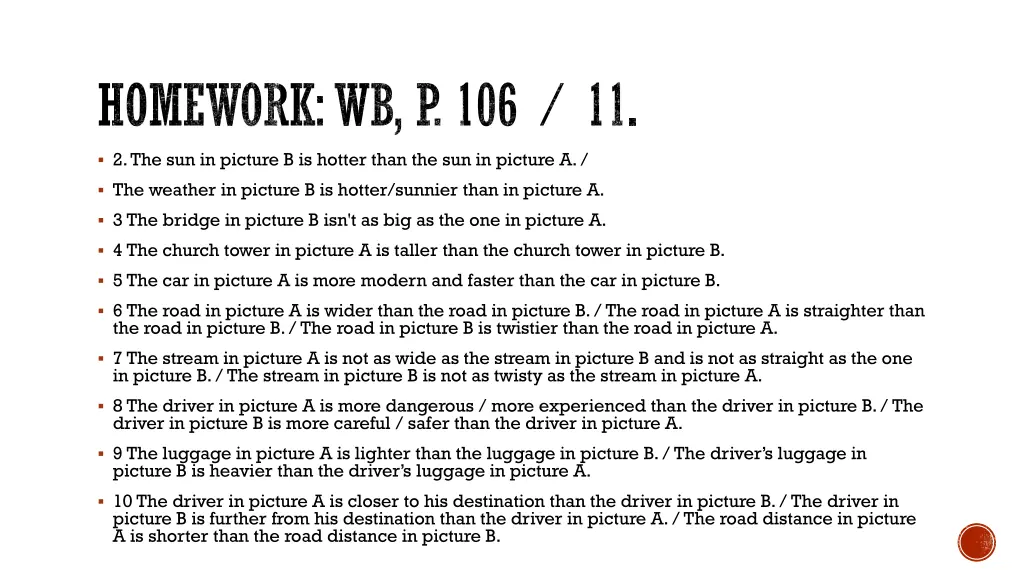 homework wb p 106 11