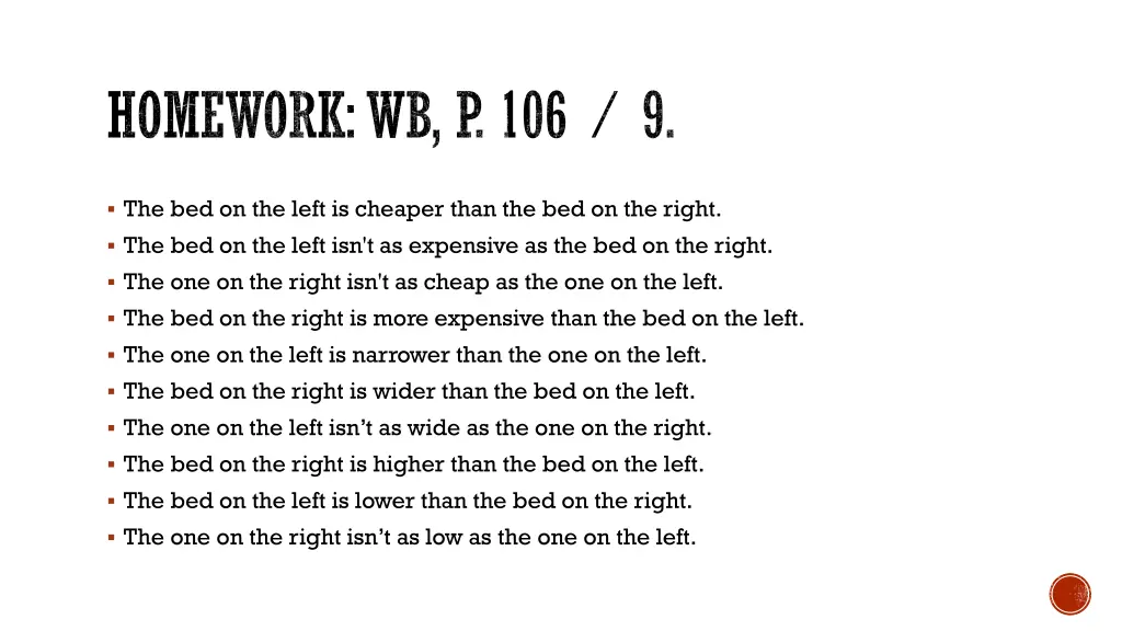 homework wb p 106 9