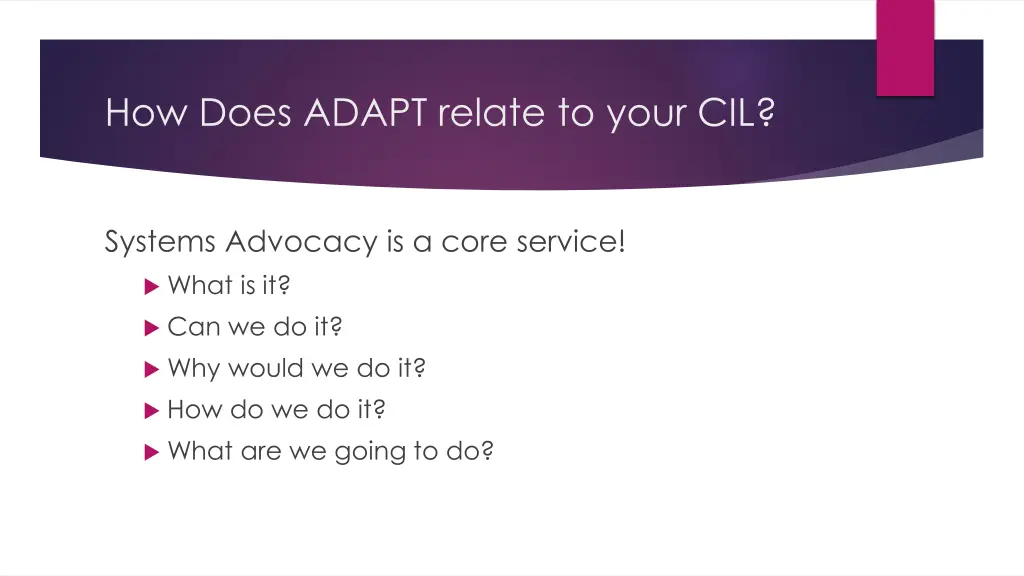 how does adapt relate to your cil