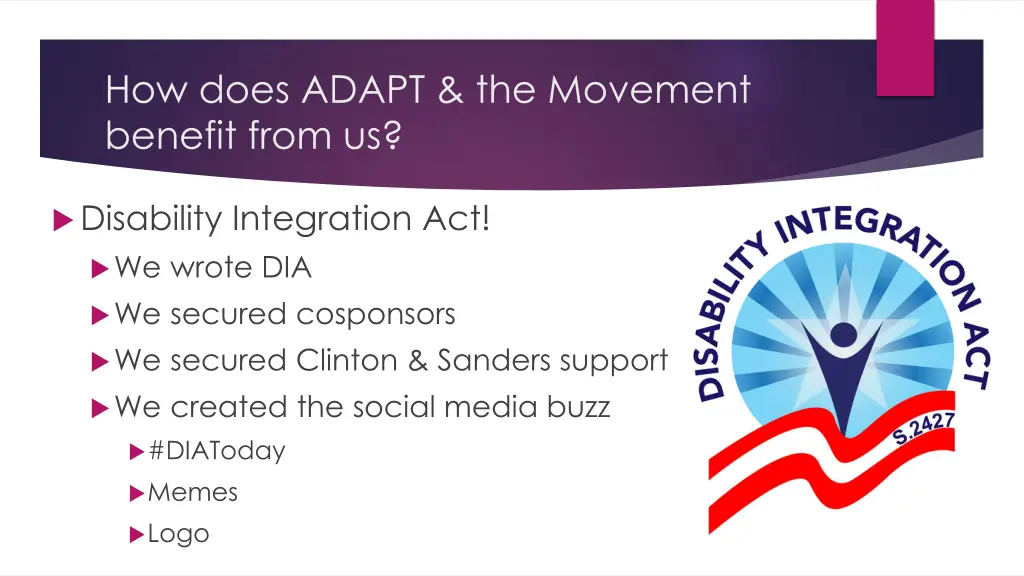 how does adapt the movement benefit from us