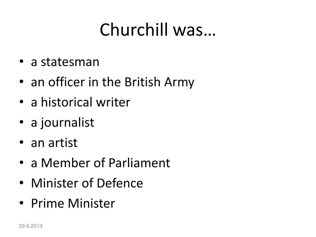 churchill was