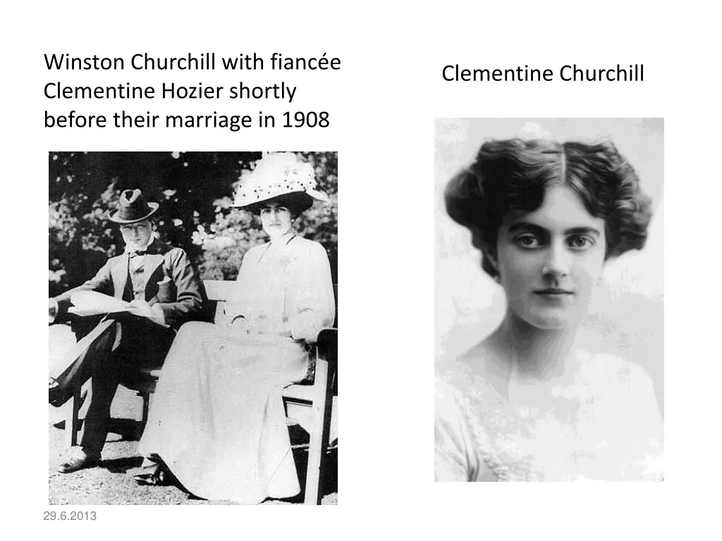 winston churchill with fianc e clementine hozier