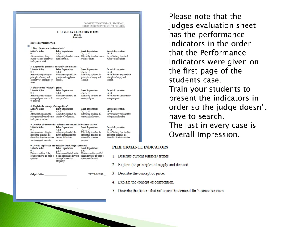 please note that the judges evaluation sheet