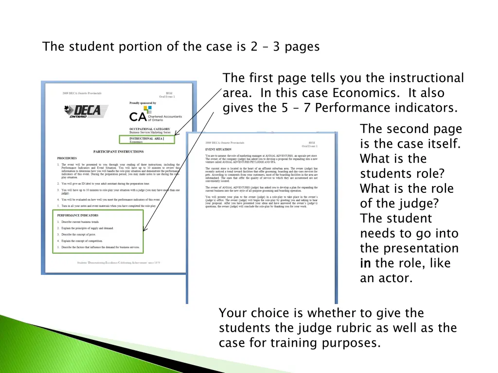 the student portion of the case is 2 3 pages