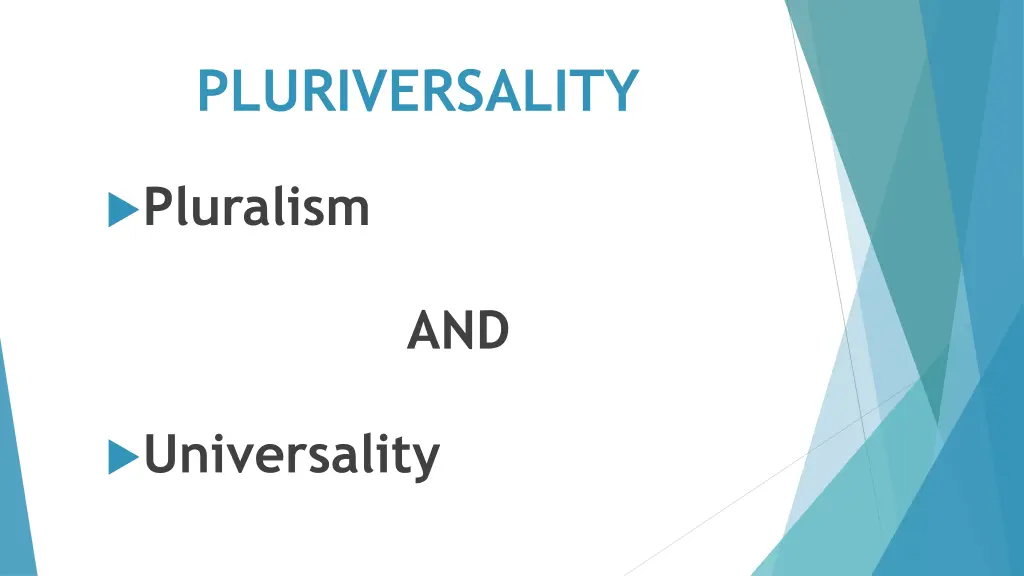 pluriversality