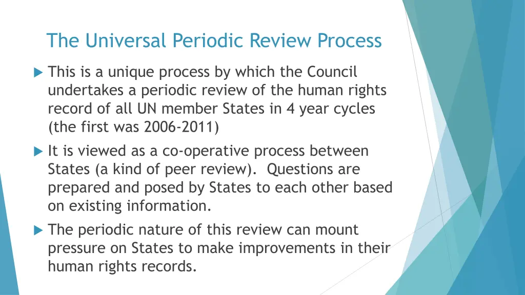 the universal periodic review process