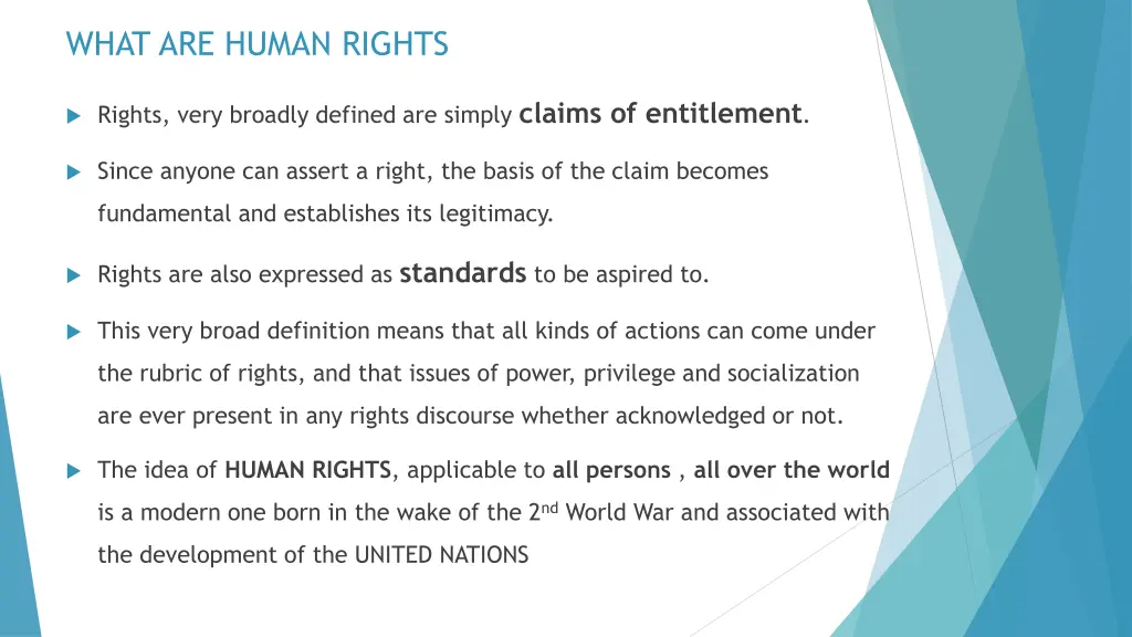 what are human rights